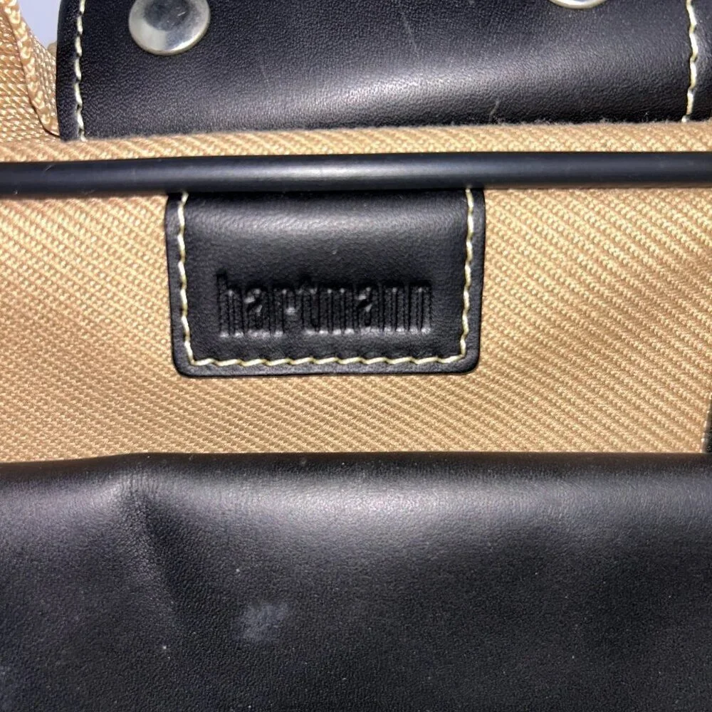 Hartmann Hudson Belting Leather and Nylon Carry-on Bag Travel Tote 16